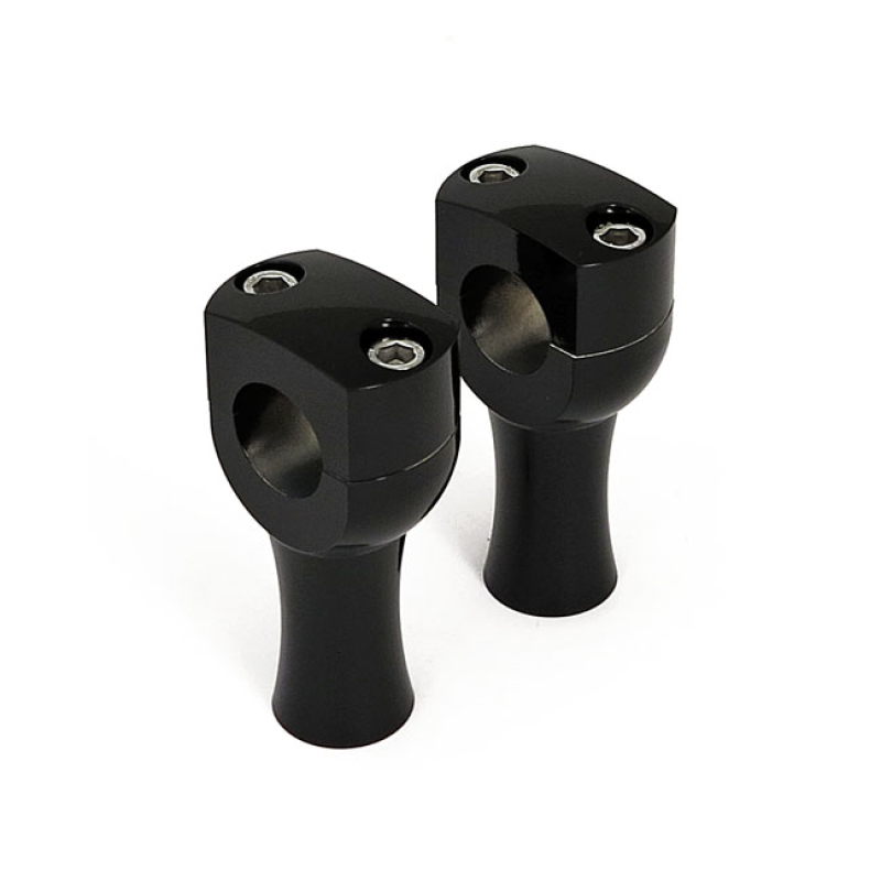 DIGHTON 3&quot; DOMED RISERS. BLACK BLACK. ALUMINUM LIGHTWEIGHT FOR 1&quot; HAND 904376
