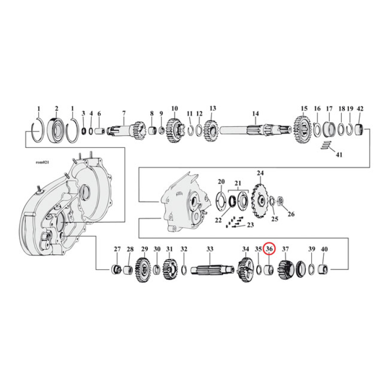 BUSHING, C-SHAFT 1ST GEAR XL L72-E84 904405
