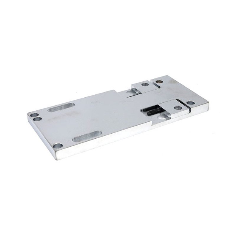 4-SPEED TRANSMISSION MOUNT PLATE. ADJUSTABLE. CHROME STEEL.  BUILT-IN 904699