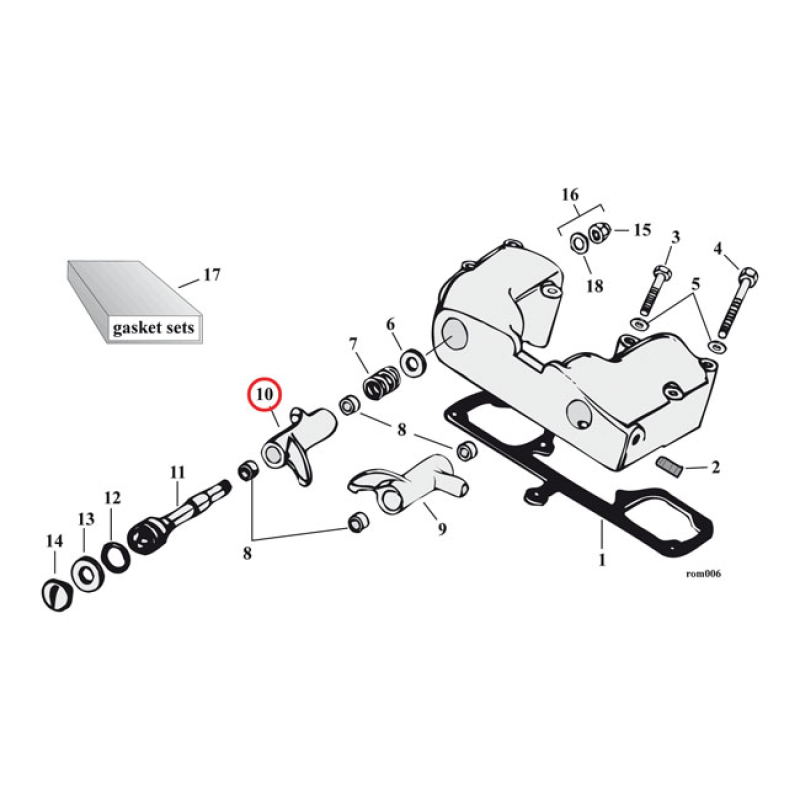 ROCKER ARM REAR EXHAUST 904850