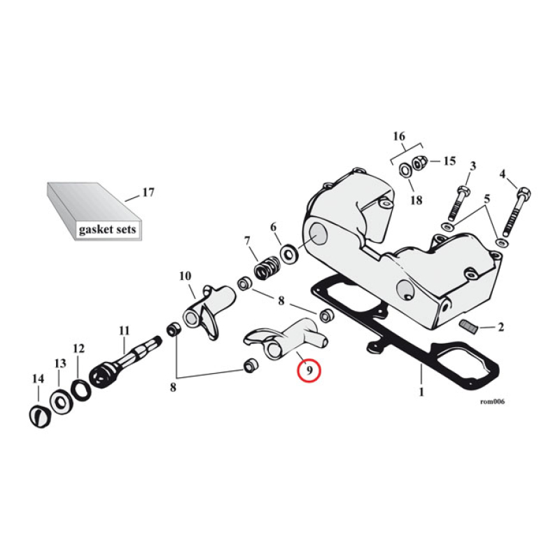 ROCKER ARM REAR INTAKE 904860