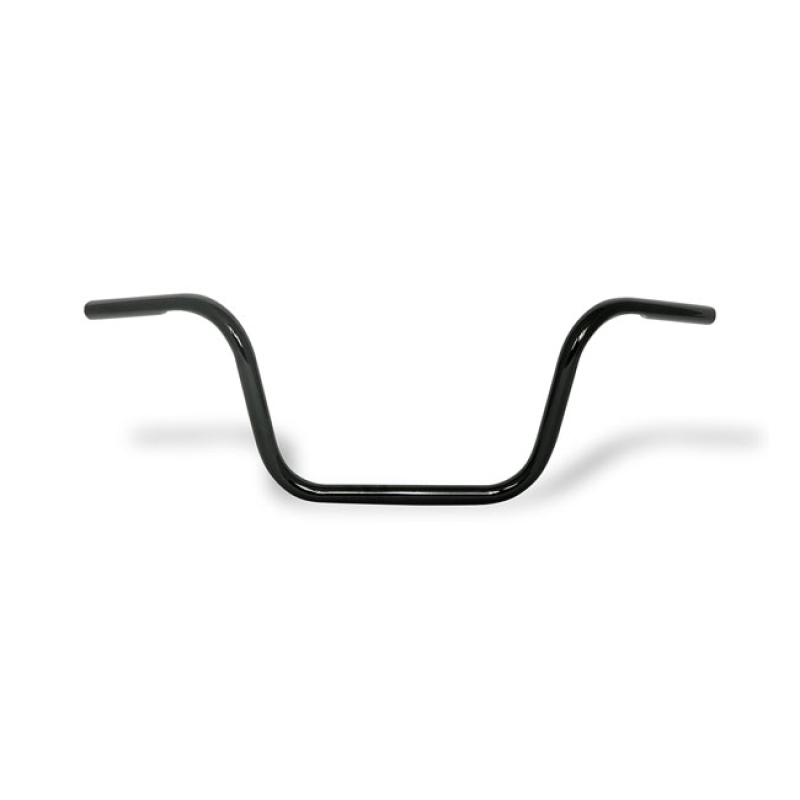 APEHANGER HANDLEBAR, 10&quot; RISE, 1&quot; BLACK BLACK FINISHED STEEL. DIMPLED. 905228