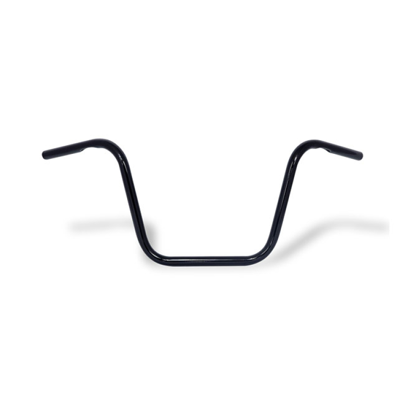 APEHANGER HANDLEBAR, 12&quot; RISE, 1&quot; BLACK BLACK FINISHED STEEL. DIMPLED. 905229