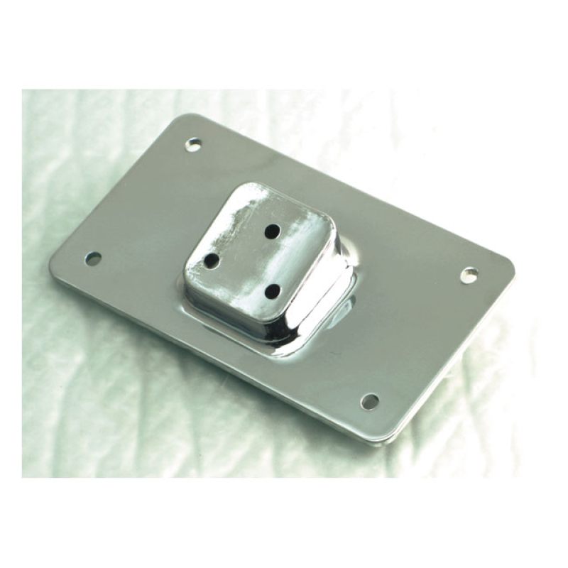 LICENSE PLATE BRACKET, FLAT. CHROME CHROME. FLAT STYLE.  WITH 3-HOLE M 905250