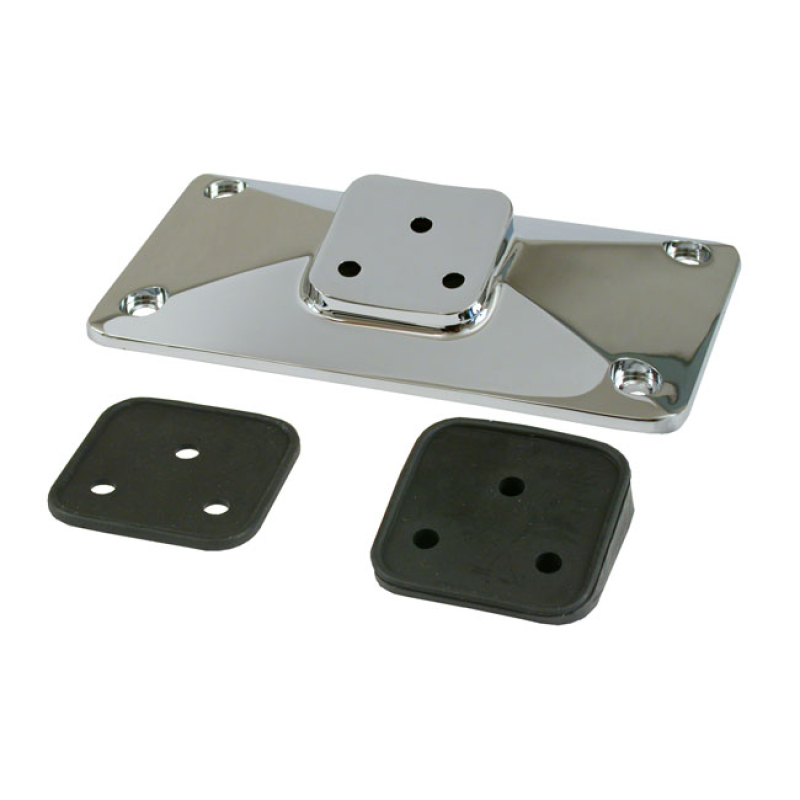 LICENSE PLATE BRACKET, PYRAMID. CHROME CHROME. PYRAMID STYLE.  WITH 3- 905251