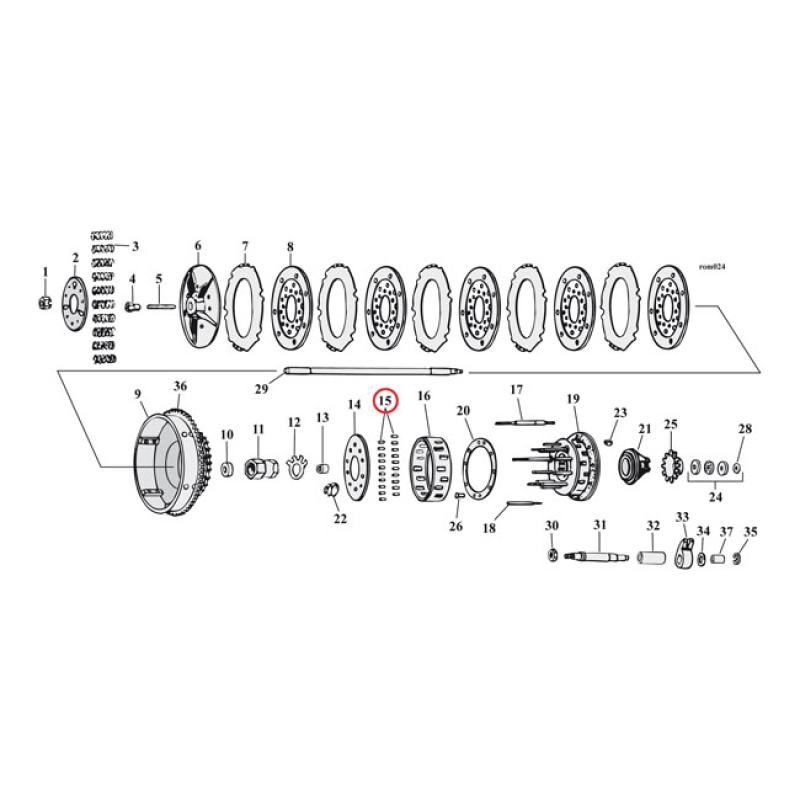 CLUTCH HUB ROLLER +.0008 INCH 906345