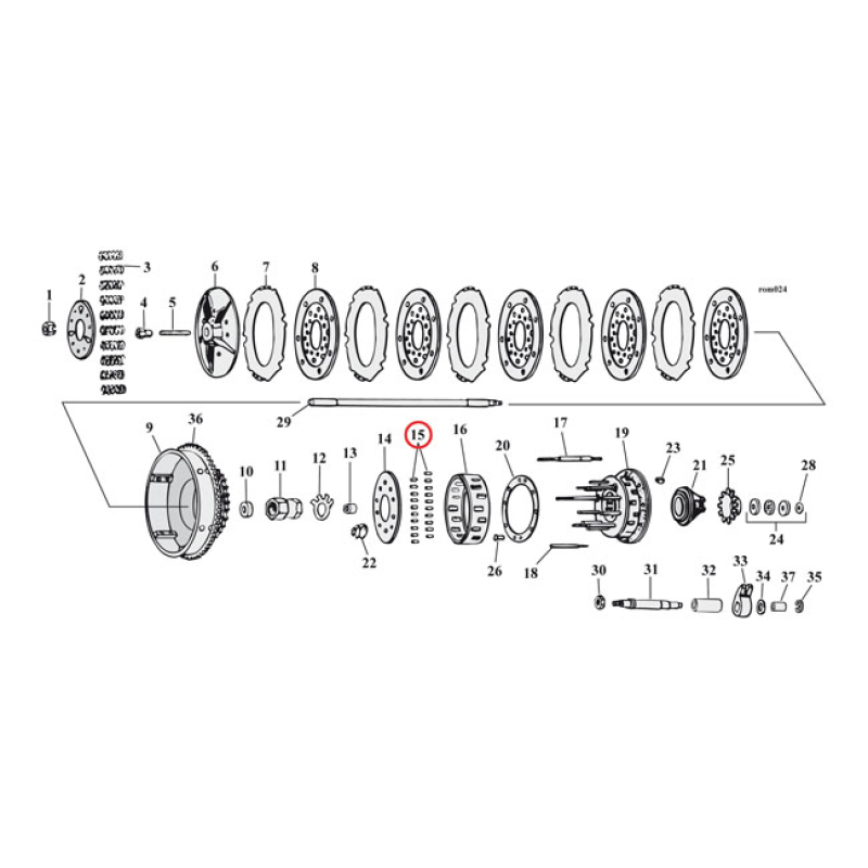 CLUTCH HUB ROLLER STD. 906346