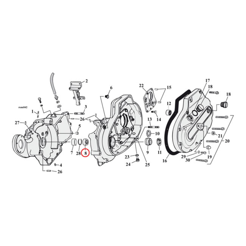 EASTERN BEARING, PINION SHAFT. GREEN 908136