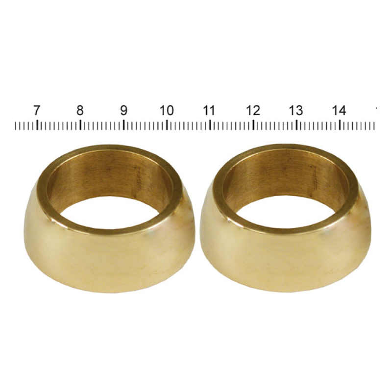 PAUGHCO, HANDLEBAR GRIP CONES FOR INTERNAL THROTTLE. BRASS RADIUSED. 908210