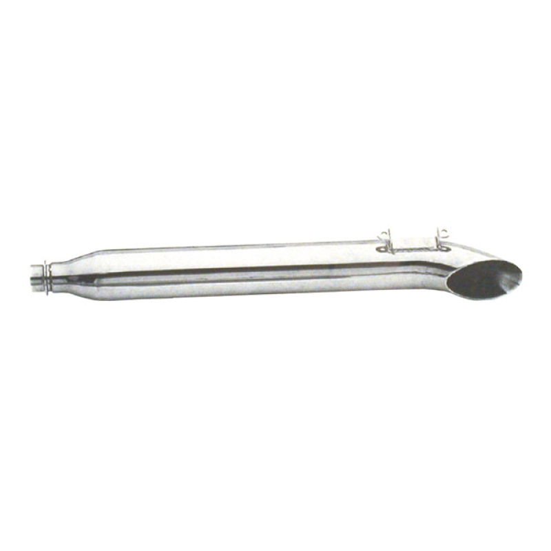 PAUGHCO, FLT TURN OUT MUFFLER 29&quot; LONG. LEFT. CHROME 3&quot; DIAMETER CRUIS 908693