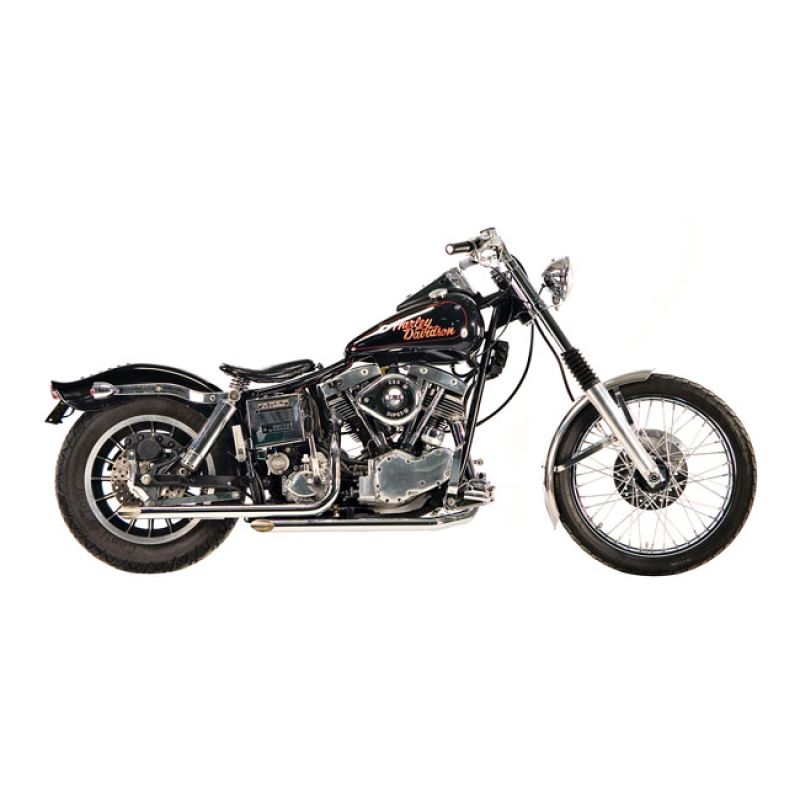 PAUGHCO, DRAG PIPES (40&quot;). CHROME STANDARD 1 3/4&quot; DIAMETER, SLASH CUT 908923