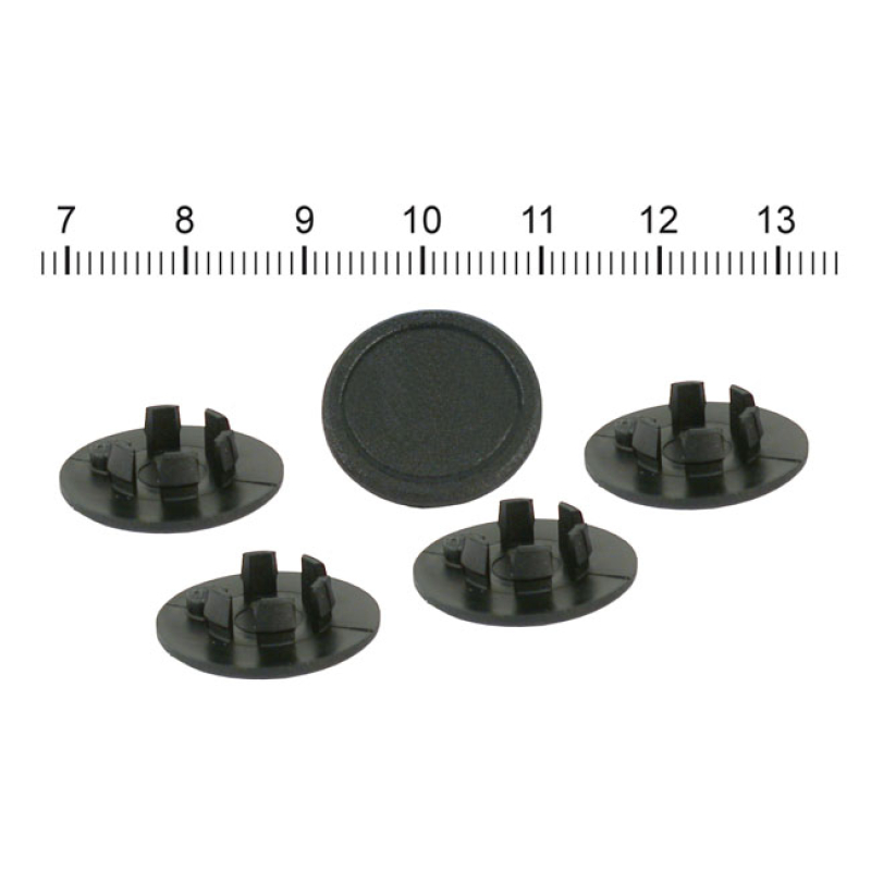 PLUG, REAR FENDER SEAT HOLE BLACK. FITS .406&quot; (10.3MM) HOLE DIAMETER. 909002