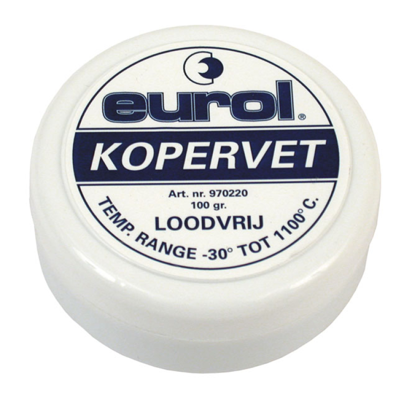 EUROL, COPPER GREASE ANTI-SEIZE COMPOUND 100 GRAM TIN CAN. ANTI-SEIZE 909713