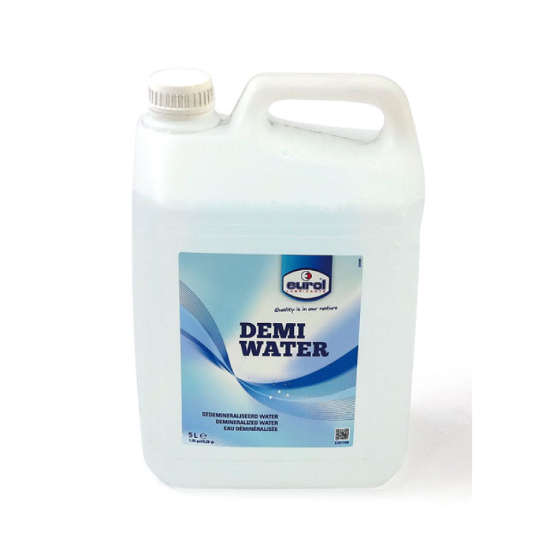 EUROL, DEMINERALIZED WATER 5 LITER CAN. HIGH QUALITY PURIFIED WATER, U 909769