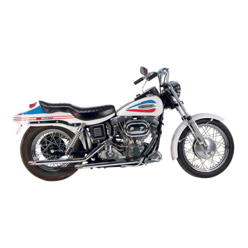 PAUGHCO, DRAG PIPES (40&quot;). CHROME STANDARD 1 3/4&quot; DIAMETER, SLASH CUT 909930