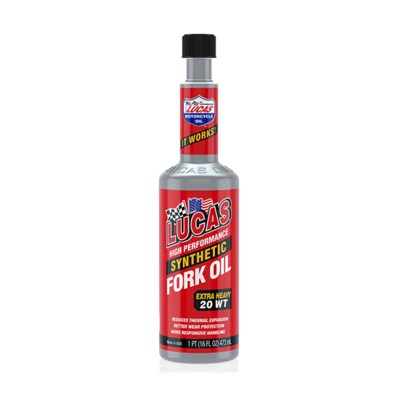 LUCAS, SYNTHETIC FORK OIL 20W. EXTRA HEAVY 910486