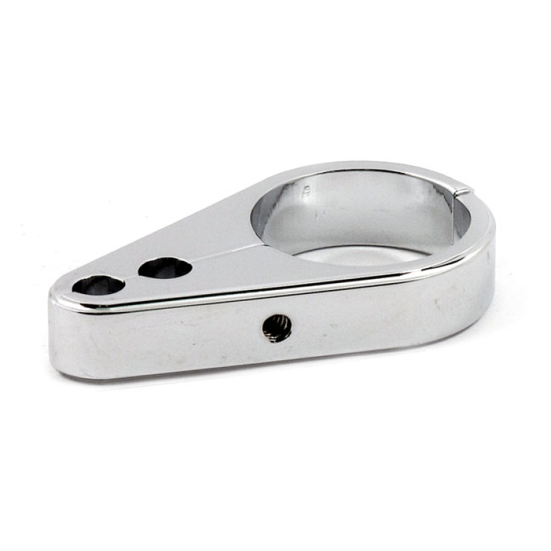 2-PIECE FRAME CABLE CLAMP. THROTTLE/IDLE. CHROME TWO-PIECE DESIGN CABL 910574