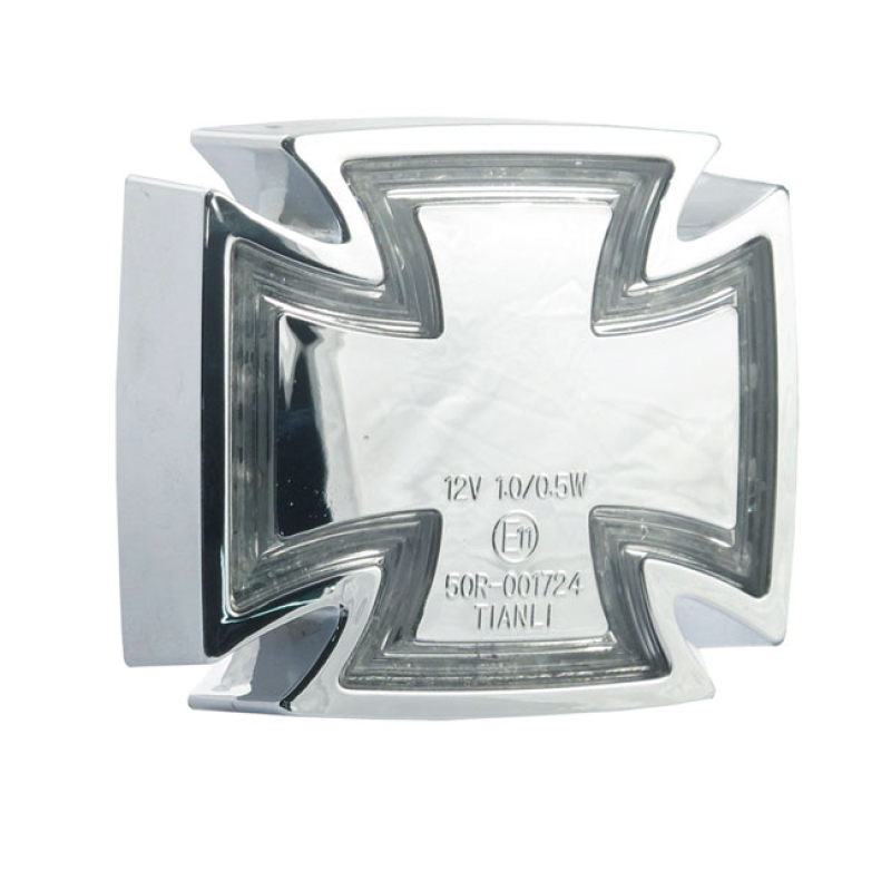 GOTHIC, LED TAILLIGHT. CHROME '- CHROME HOUSING   - CLEAR LENS   - RED 913840