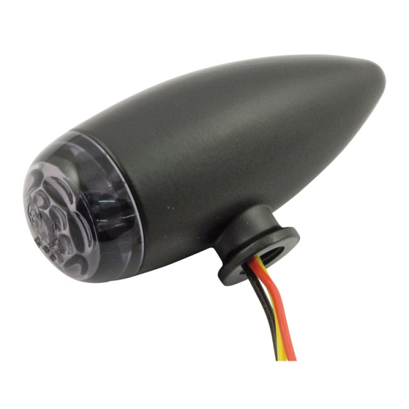 MICRO BULLET LED TAILLIGHT SET. BLACK. SMOKE LENS - BLACK ALUMINUM HOU 913948