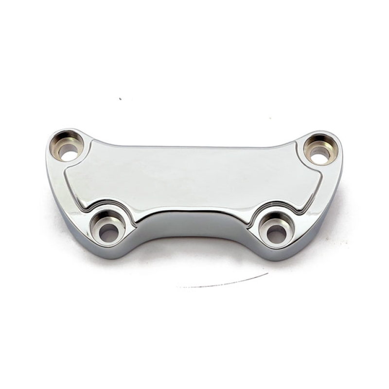 HANDLEBAR CLAMP LOW SCALLOPED, WITH SKIRT. CHROME CHROME, LOW SCALLOPE 914095