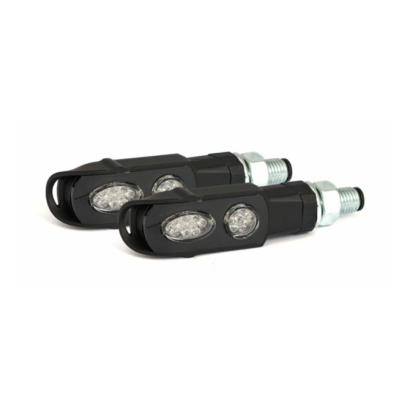 CLUSTER, LED TURN SIGNALS. BLACK. CLEAR LENS - BLACK METAL HOUSING   - 914146