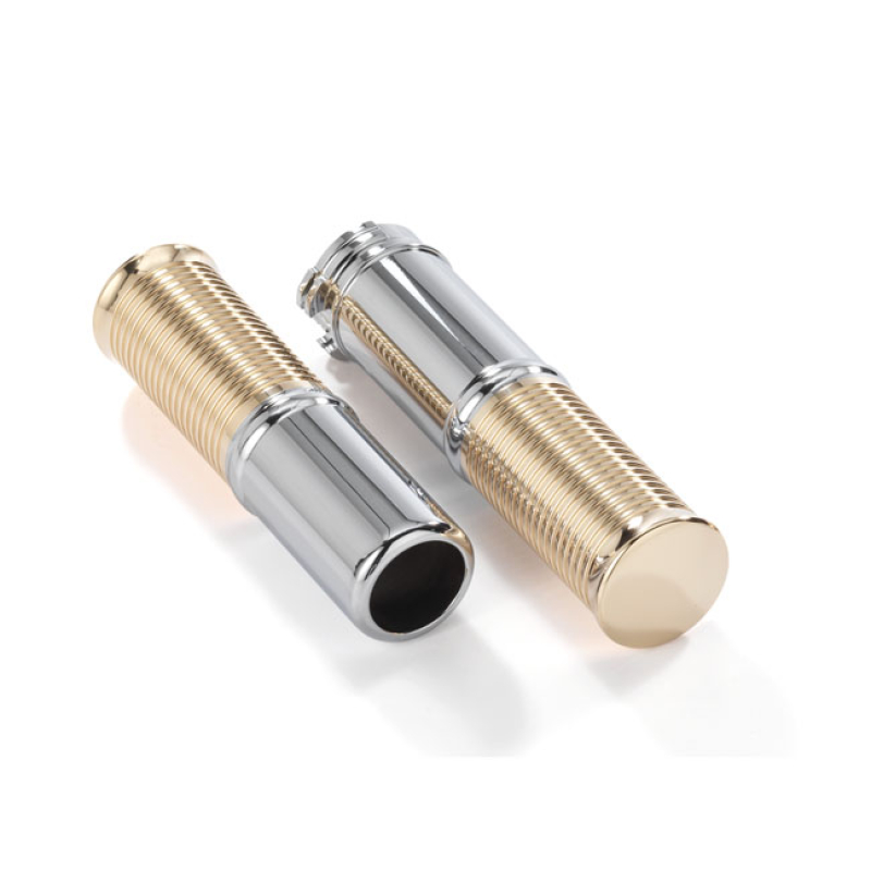 KUSTOM TECH, FL HANDLEBAR GRIP SET. POLISHED ALU/BRASS FITS 1&quot; DIAMETE 914940