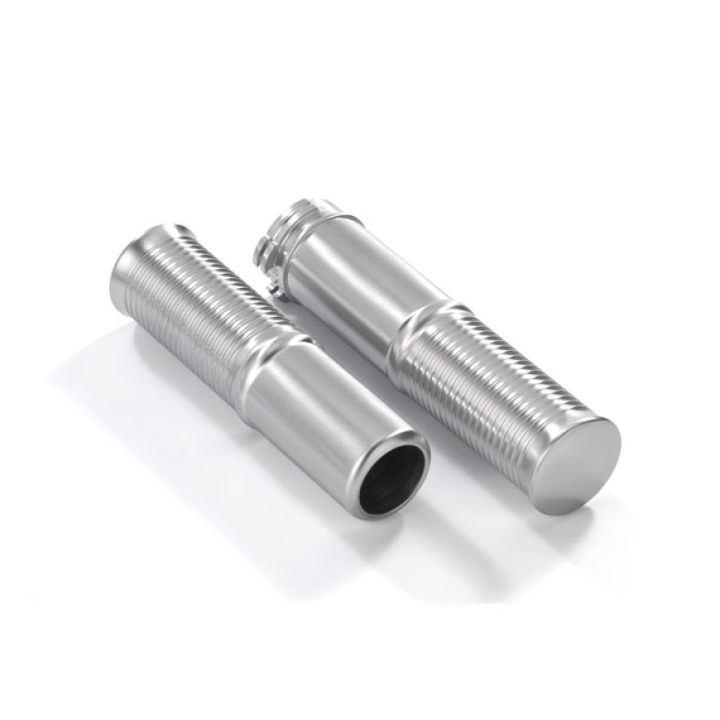 KUSTOM TECH, FL HANDLEBAR GRIP SET. SATIN ALUMINUM FITS 1&quot; DIAMETER HA 914947