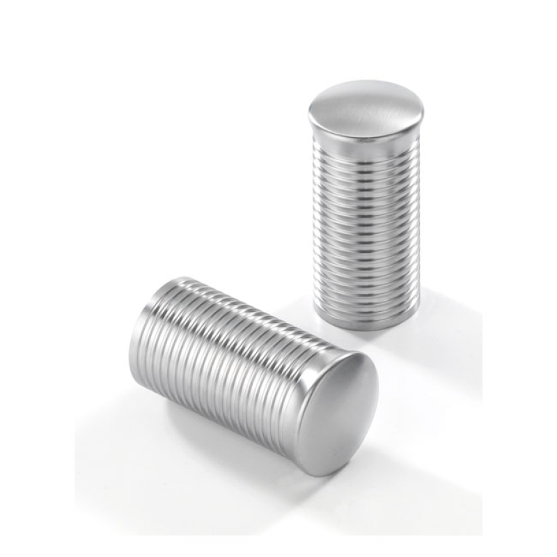 KUSTOM TECH, FL HANDLEBAR GRIP ENDS. RIBBED SATIN ALUMINUM OPTIONAL GR 914960