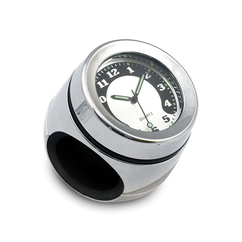 HANDLEBAR MOUNTED CLOCK, CHROME 915423
