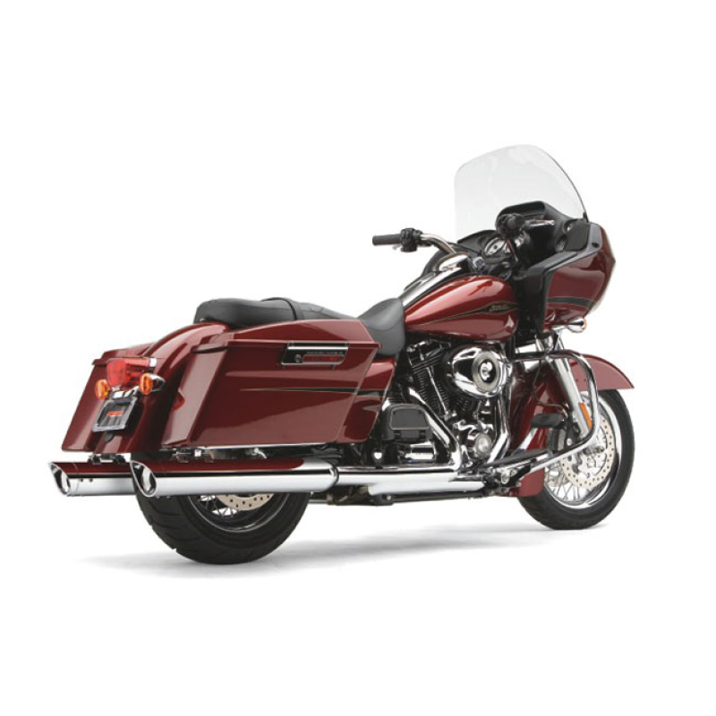 COBRA, 4&quot; SCALLOPED SLIP-ON MUFFLERS. CHROME 915869