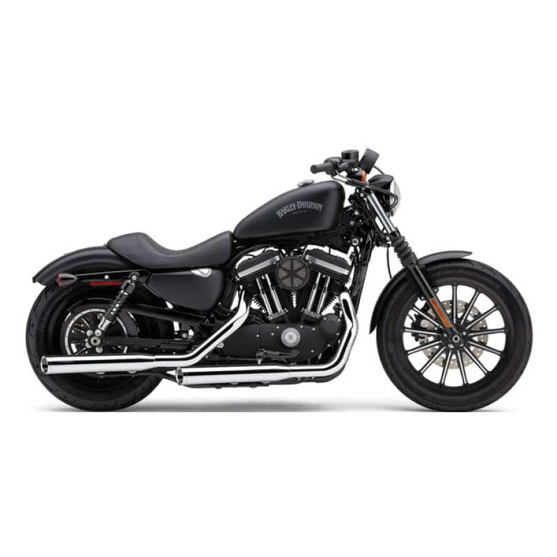 COBRA, 3&quot; SLIP-ON MUFFLERS. CHROME CHROME WITH BILLET CHROME SLASH TIP 915913