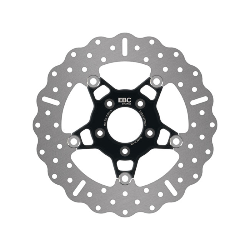 EBC, BLACK CONTOUR FLOATING BRAKE ROTOR FRONT. WIDE. BLACK CENTER. ABE 915931
