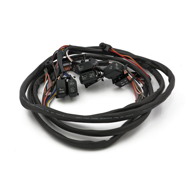 HANDLEBAR SWITCH & WIRING KIT. RADIO. LED. BLACK WITH AMBER BACKLIT LE 920118