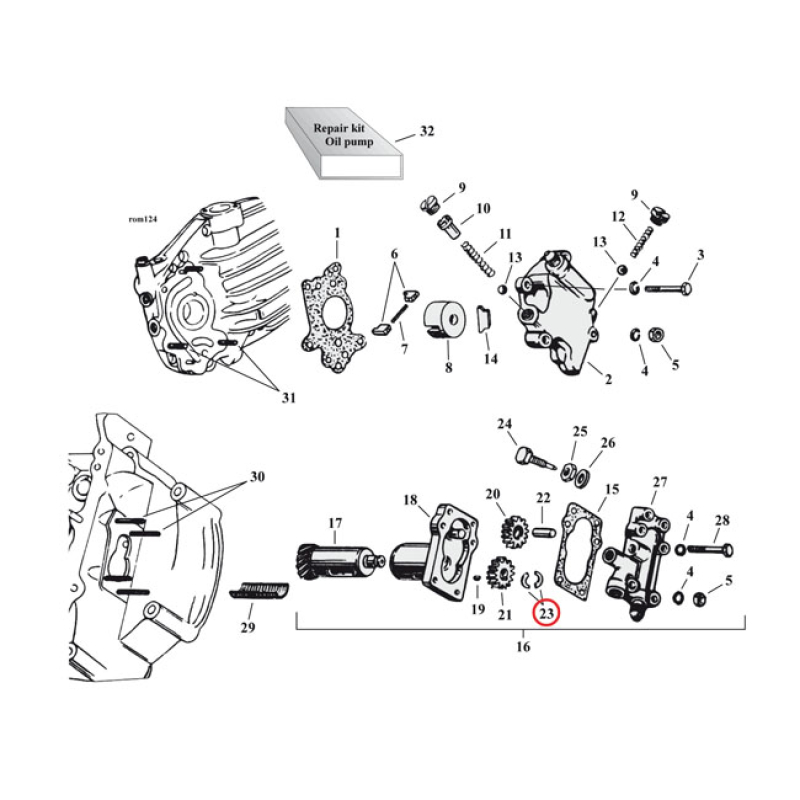 SPLIT WASHER RET.GEAR OILPUMP 920214