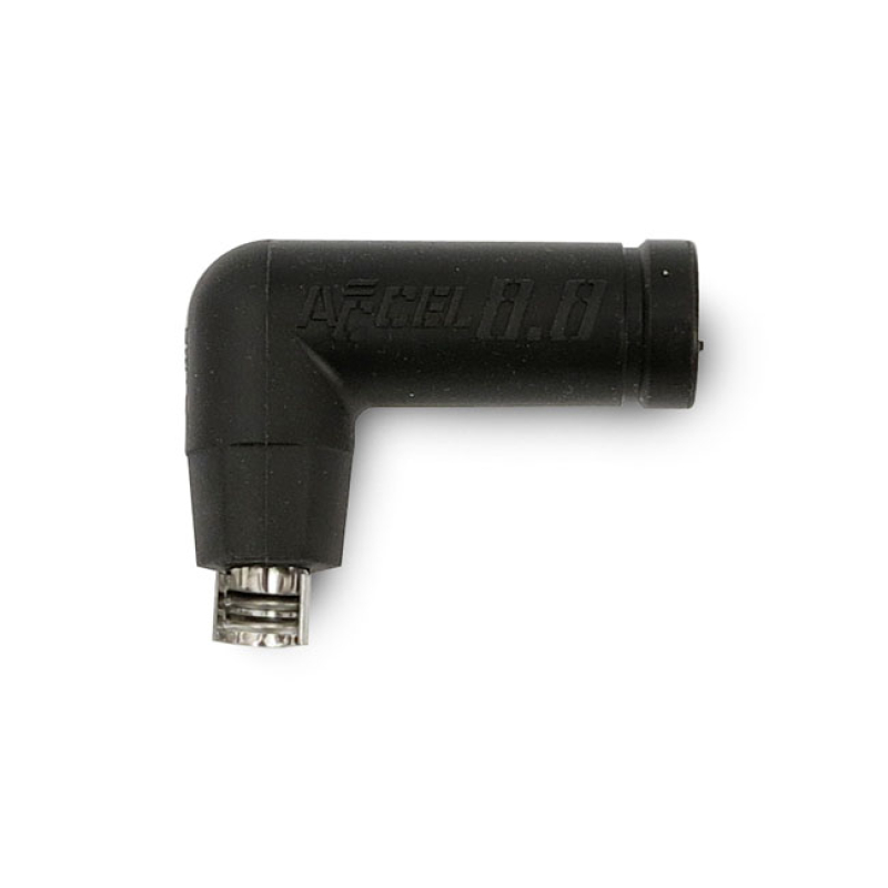 ACCEL, 8.8MM SPARK PLUG BOOT & TERMINAL. 90 DEGREE, BLACK 920278