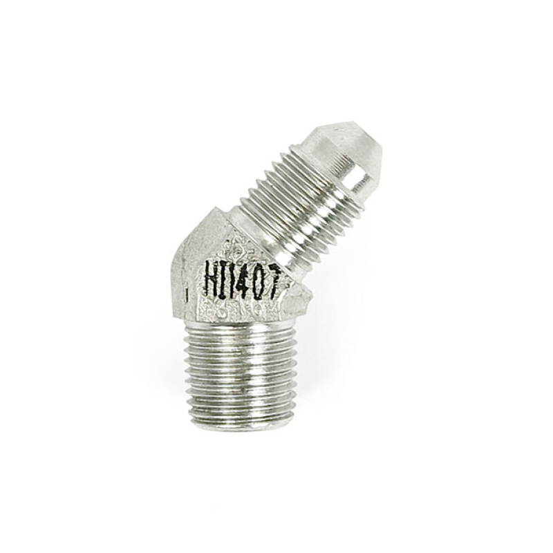 GOODRIDGE ADAPTER FITTING, 45 DEGREE. SS STAINLESS STEEL, 1/8&quot; NPT TO 920790