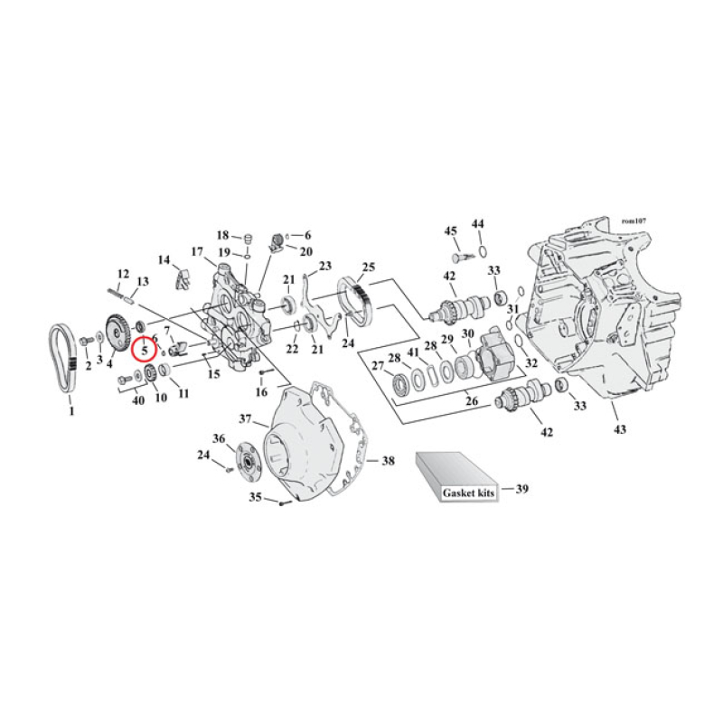 NOKKA-AKSELIN VETORATTAAN SHIMMI - SPACER CAM DRIVE GEAR .355 INCH 921155