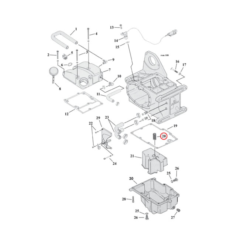 SPRING, BAFFLE OIL PAN 921262