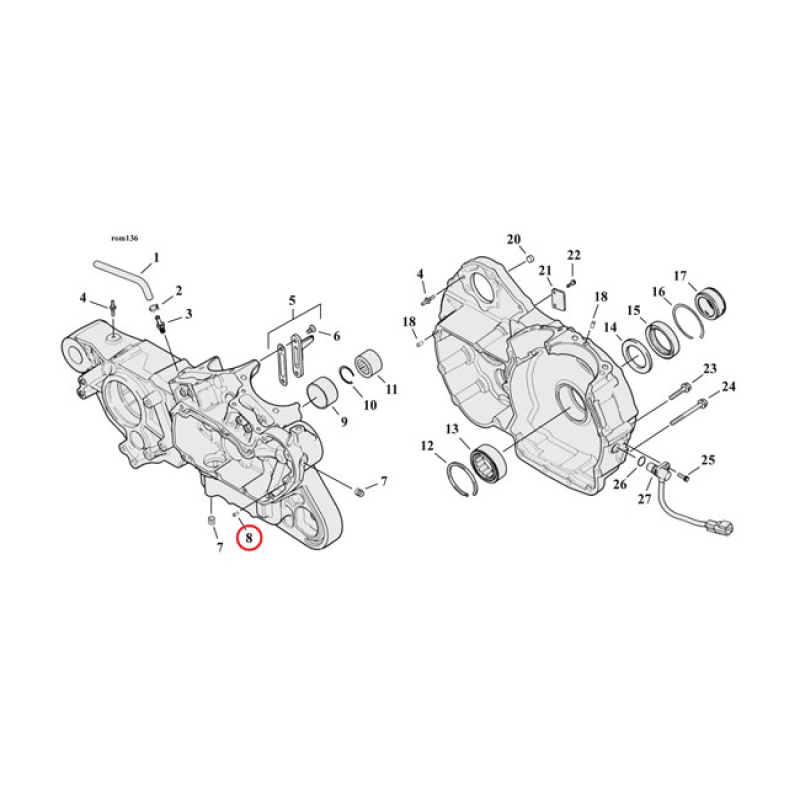 DOWEL PIN CRANKCASE TO GEAR COVER. DIMENSIONS: .312&quot; X .500&quot;. OEM REPL 921315