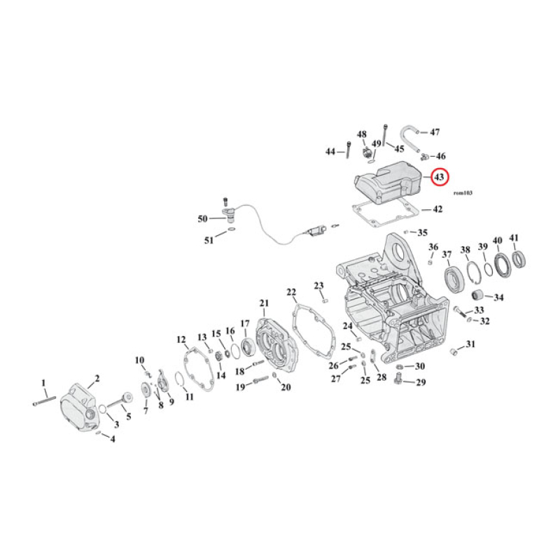 TRANSMISSION TOP COVER. CHROME OEM STYLE REPLACEMENT. FITS STOCK 6-SPE 921457