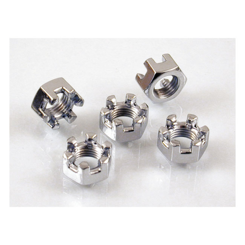 CHROME CASTLE NUT, 3/8-24 922258