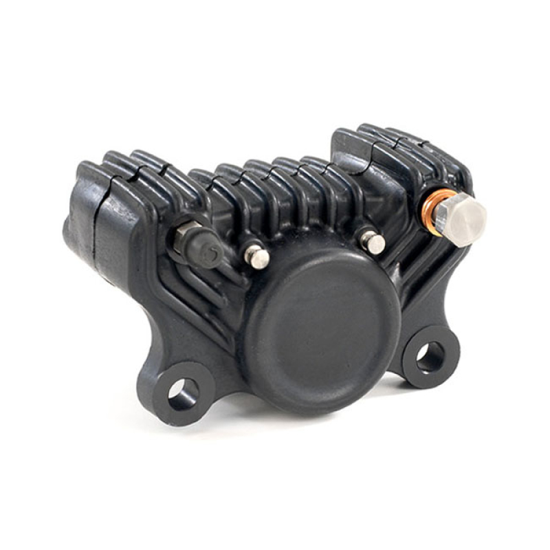 KUSTOM-TECH, SUPER FRENI 2 PISTON BRAKE CALIPER. BLACK FORGED ALUMINUM 923292
