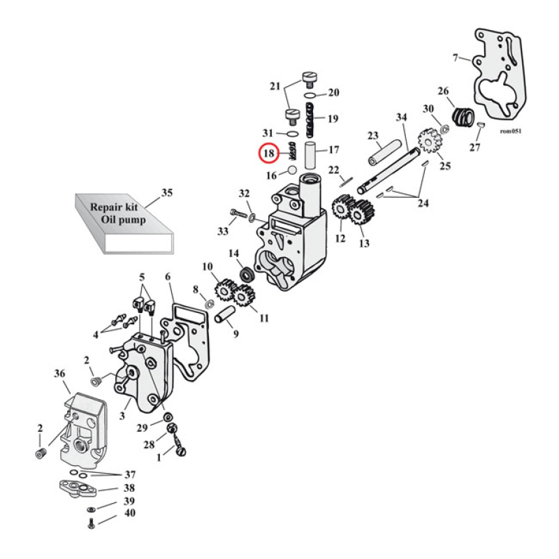 JIMS, SPRING OIL PUMP CHECK VALVE 926261