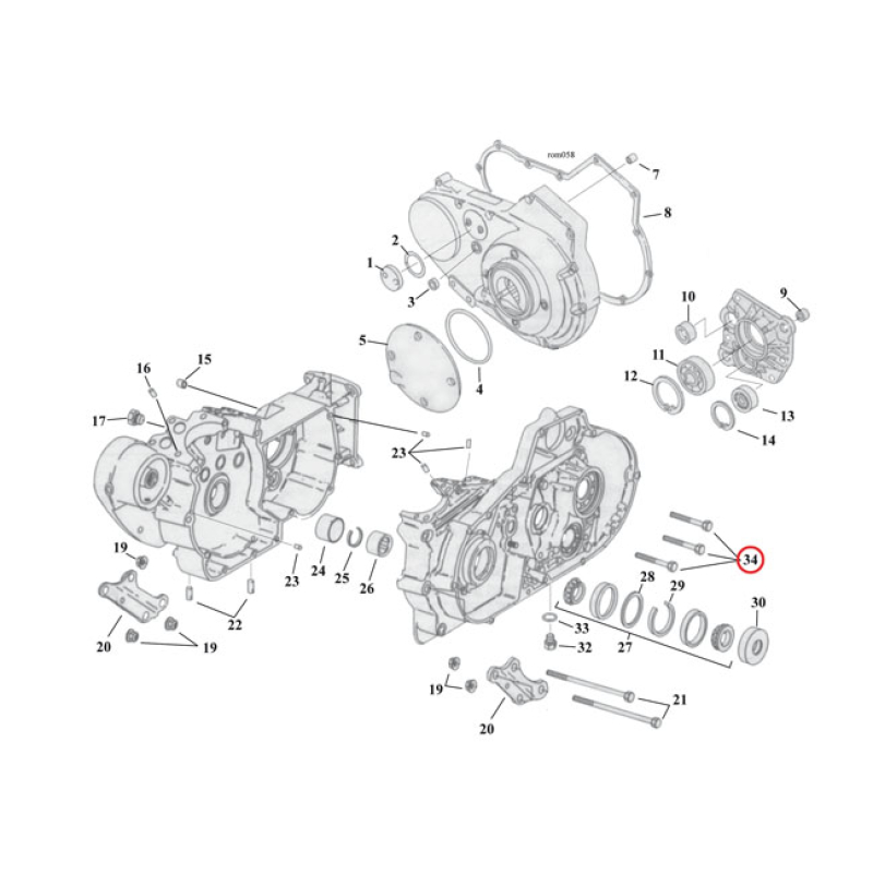 CRANKCASE BOLT KIT, ALLEN MOUNTS CRANKCASE HALVES TOGETHER. KITS COME 927011