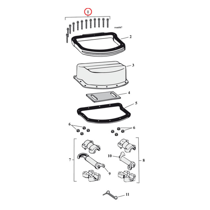 ROCKER COVER SCREW KIT, SS ALLEN. LONG 927703