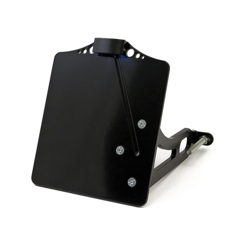 SIDE MOUNT LICENSE PLATE BRACKET BLACK BLACK POWDERCOATED, 3/4 INCH AX 928064