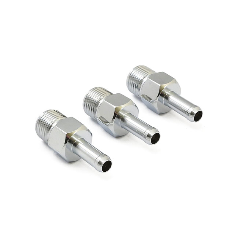 OIL LINE FITTING 3/8&quot; OIL HOSES, CHROME 928134