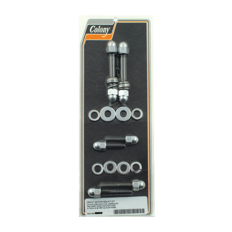COLONY MOTOR MOUNT KIT, FRONT CHROME ACORN 929051