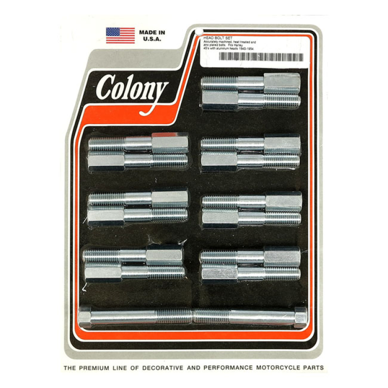 COLONY HEAD BOLT KIT ZINC, OEM STYLE 929809