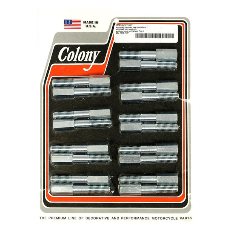 COLONY HEAD BOLT KIT ZINC, OEM STYLE, ALUMINUM HEADS 929810